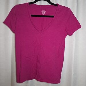 J. Crew Women's Pink V-Neck Top